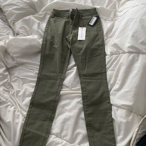 JACQUELINE de YONG Olive Green Skinnies